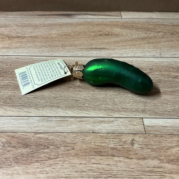 Old World Christmas Sweet Pickle Tree Ornament Glass Hanging Gherkin Dill Food - Picture 2 of 7